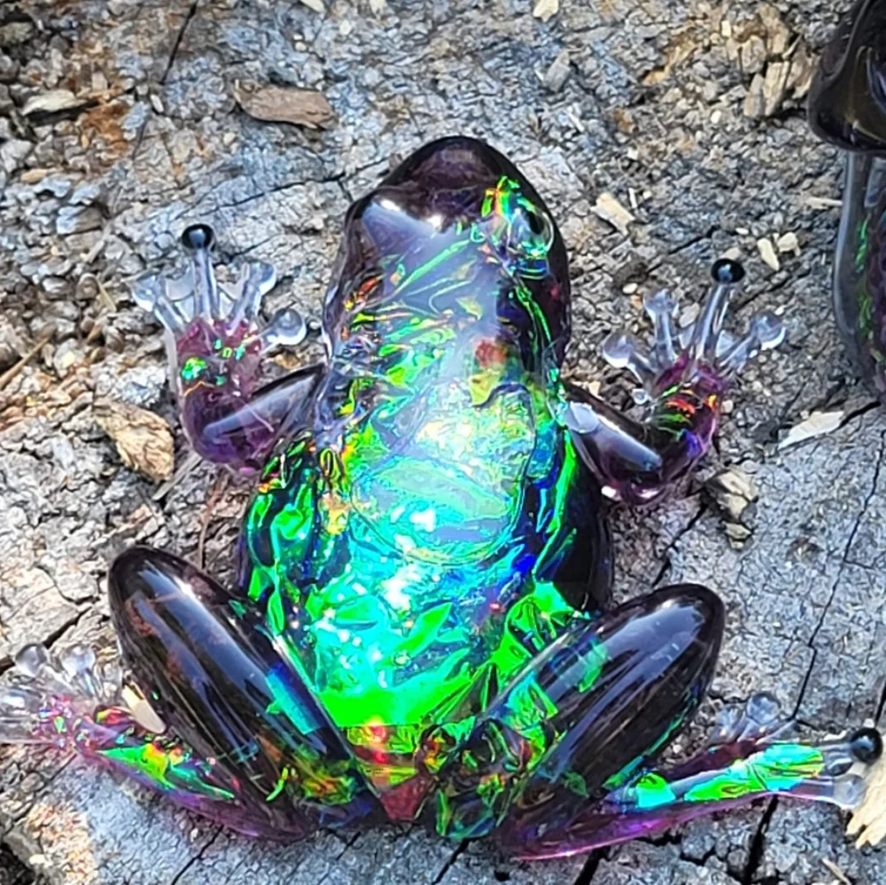 Colorful Resin Frog Figurine